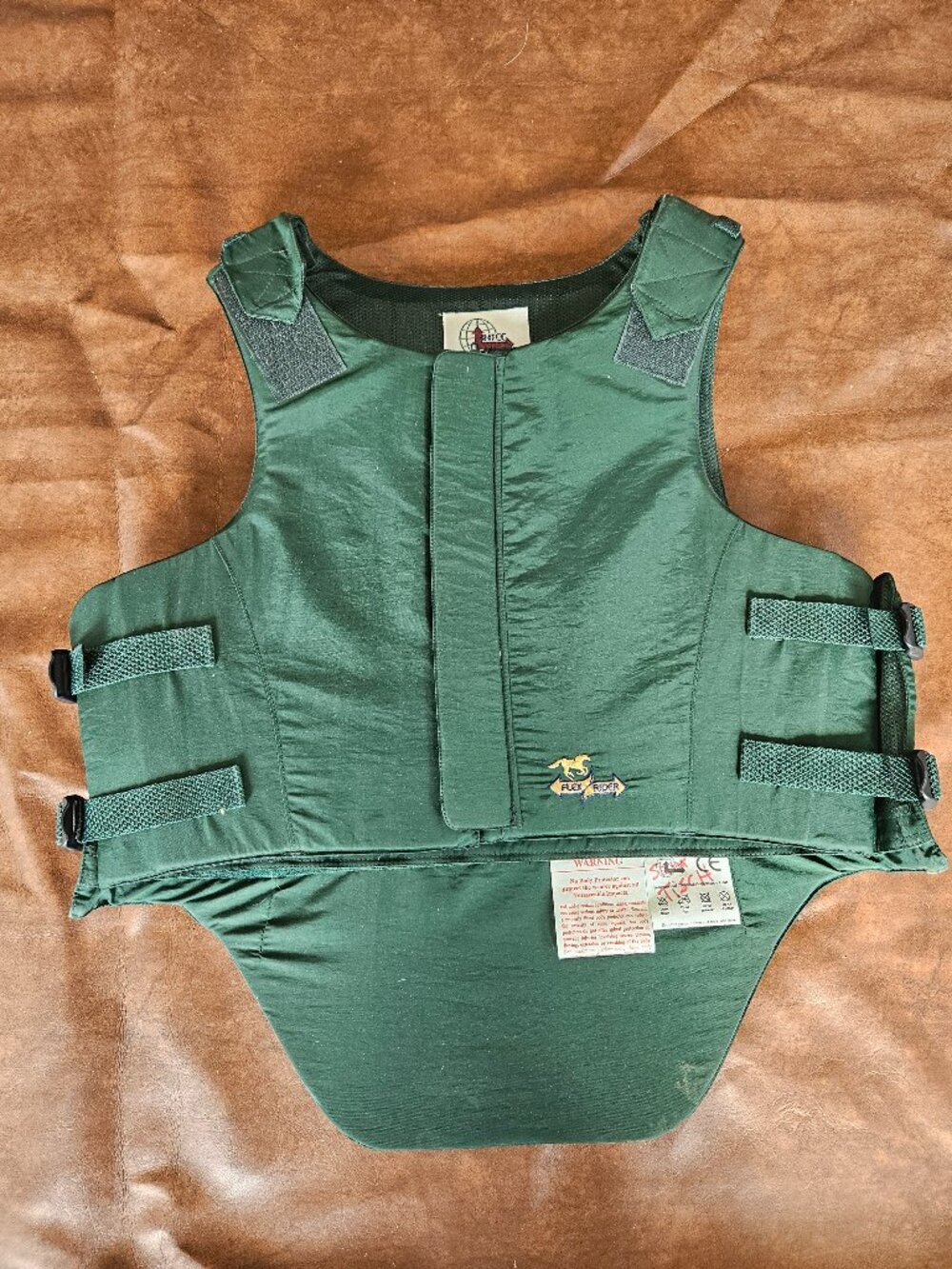 Green Intec Flex Rider Equestrian Protection Vest Size L 38